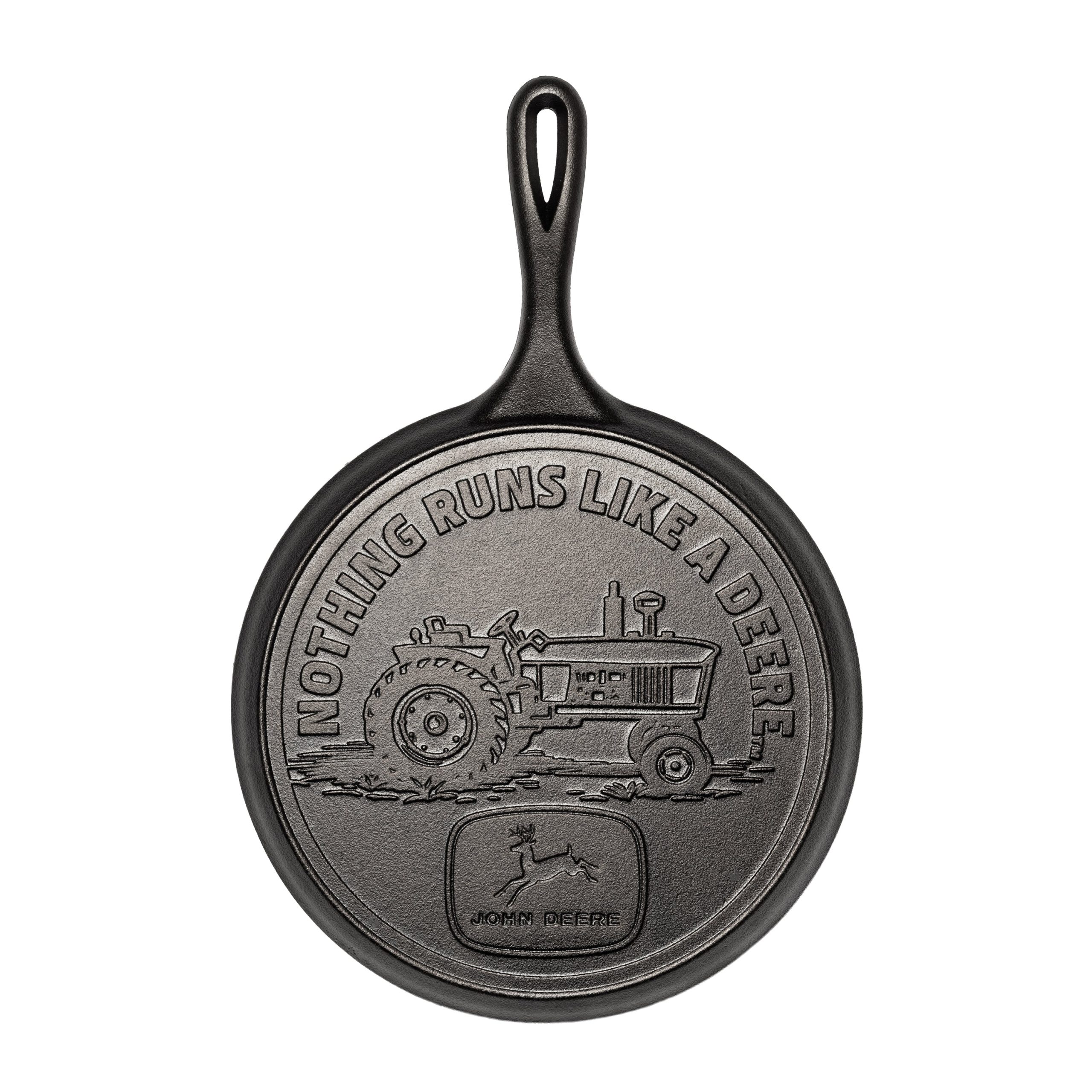 10.5 Inch Seasoned Cast Iron Griddle. John Deere Tractor - Image 5